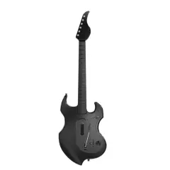 Czarna gitara kontroler do gry Guitar Hero na PS5, gotowa do rockowych riffów.
