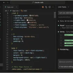 Kodowanie w VS Code, gdzie widać pliki projektu i fragment kodu, który może być częścią procesu jak zaprogramować sztuczną inteligencję.