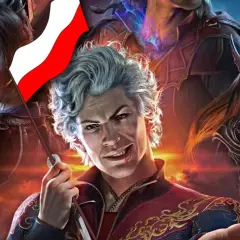 Postacie z Baldur's Gate 3 z polską flagą. Czekamy na polski dubbing!