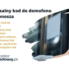Uniwersalny kod do domofonu dla listonosza ułatwia dostęp. Dłoń naciska przycisk na panelu domofonu.
