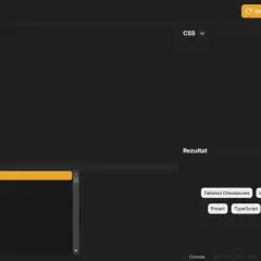 Edytor kodu online, gdzie pisać HTML, CSS i JavaScript. Widoczny panel z opcjami i podgląd wyników.