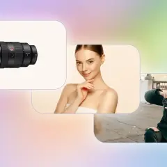 Obiektyw aparatu, modelka i fotografka. Co oznacza VR na obiektywie? Stabilizacja obrazu, by uchwycić idealny kadr.