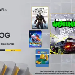 Okładka gry Need for Speed Unbound na PS4, obok Assassin's Creed Valhalla, Roguebook, Tales of Arise i The Outer Worlds.