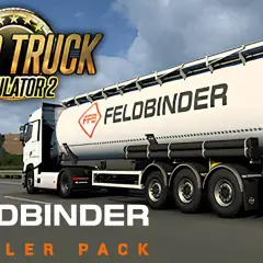 Ciężarówka z cysterną FELDBINDER w Euro Truck Simulator 2 + wszystkie dodatki. DLC z naczepami.
