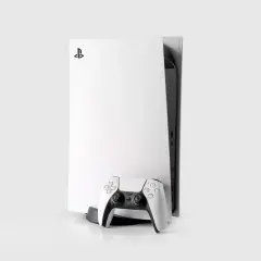 Konsola PlayStation 5 z kontrolerem DualSense, symbol ekskluzywnych wrażeń z gry.