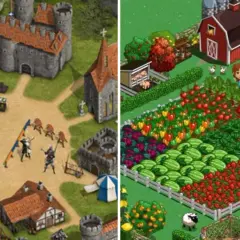Gry strategiczne i farmerskie, idealne dla fanów najlepszych gier na przeglądarkę. Zamek i rycerze kontra farma z warzywami i zwierzętami.
