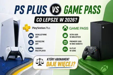 Porównanie PS Plus i Game Pass: ekskluzywne gry, miesięczne gry, chmura vs setki gier, premiery i EA Play. Który abonament daje więcej w 2026?