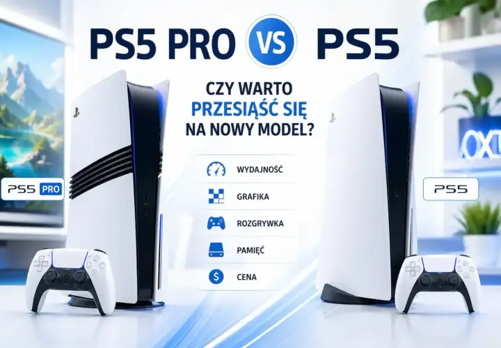 Porównanie PS5 Pro vs PS5: czy warto przesiąść się na nowy model? Sprawdź specyfikację, wydajność, grafikę i cenę.