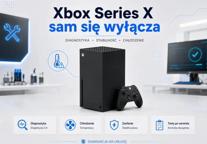 Xbox Series X może leżeć, ale problem z przegrzewaniem może powodować samoczynne wyłączanie. Sprawdź diagnostykę i chłodzenie.