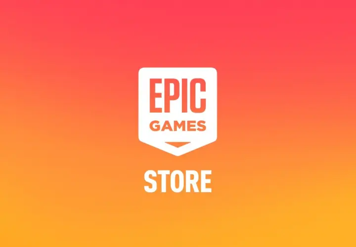 Logo Epic Games Store na tle gradientu. Sprawdź, jakie epic game store darmowe gry czekają na Ciebie!