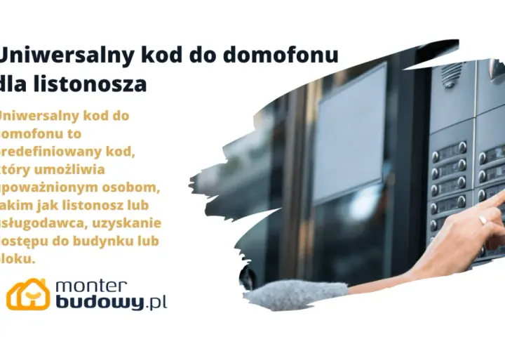 Uniwersalny kod do domofonu dla listonosza ułatwia dostęp. Dłoń naciska przycisk na panelu domofonu.