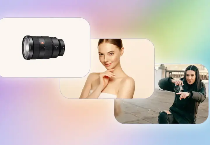 Obiektyw aparatu, modelka i fotografka. Co oznacza VR na obiektywie? Stabilizacja obrazu, by uchwycić idealny kadr.