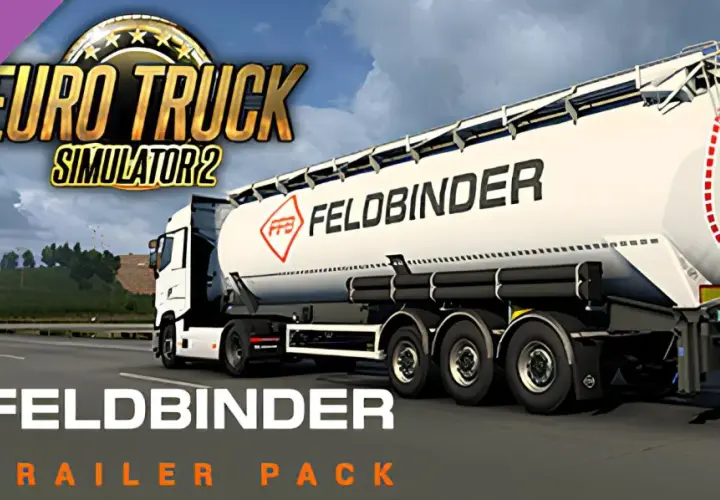 Ciężarówka z cysterną FELDBINDER w Euro Truck Simulator 2 + wszystkie dodatki. DLC z naczepami.