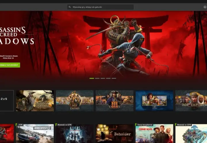 GeForce NOW oferuje darmowe gry, w tym Assassin's Creed Shadows. Zobacz swoją bibliotekę i odkryj nowe tytuły!