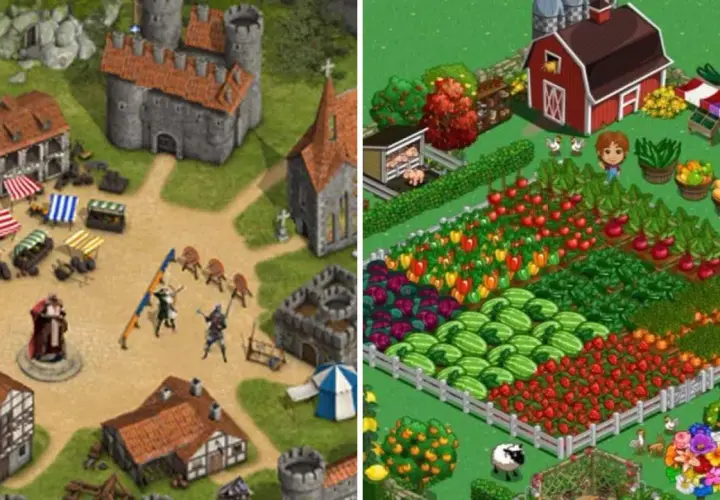 Gry strategiczne i farmerskie, idealne dla fanów najlepszych gier na przeglądarkę. Zamek i rycerze kontra farma z warzywami i zwierzętami.