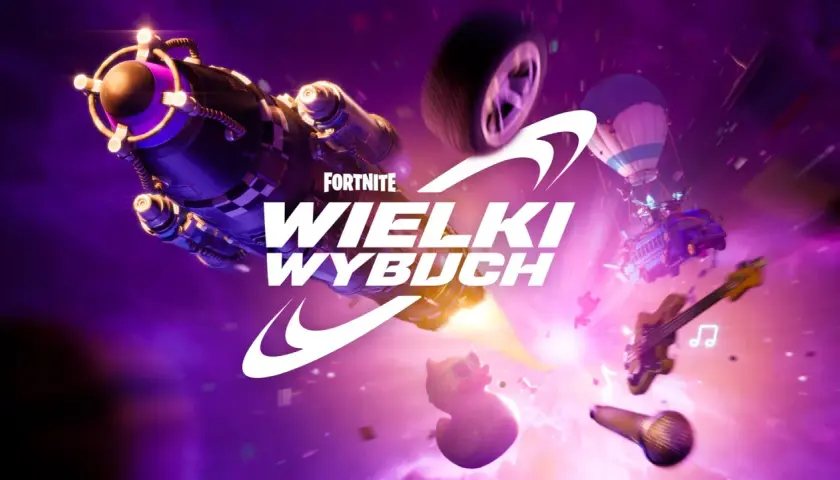 Kiedy event w Fortnite "Wielki Wybuch"! Statek kosmiczny, balon, autobus, gitara i kaczuszka w kosmicznej podróży.