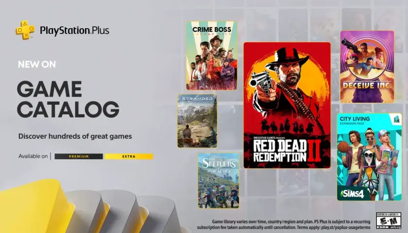 Nowe gry w Game Catalog PS Plus w maju: Red Dead Redemption 2, The Sims 4, Crime Boss i inne.