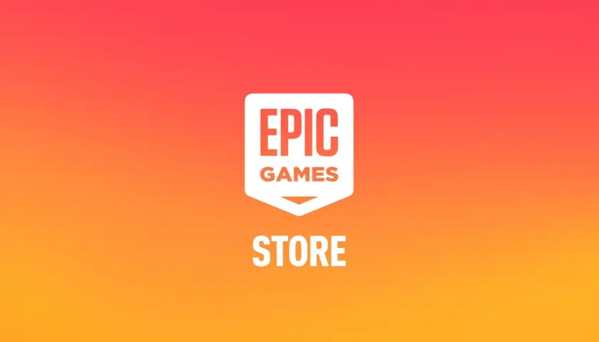 Logo Epic Games Store na tle gradientu. Sprawdź, jakie epic game store darmowe gry czekają na Ciebie!