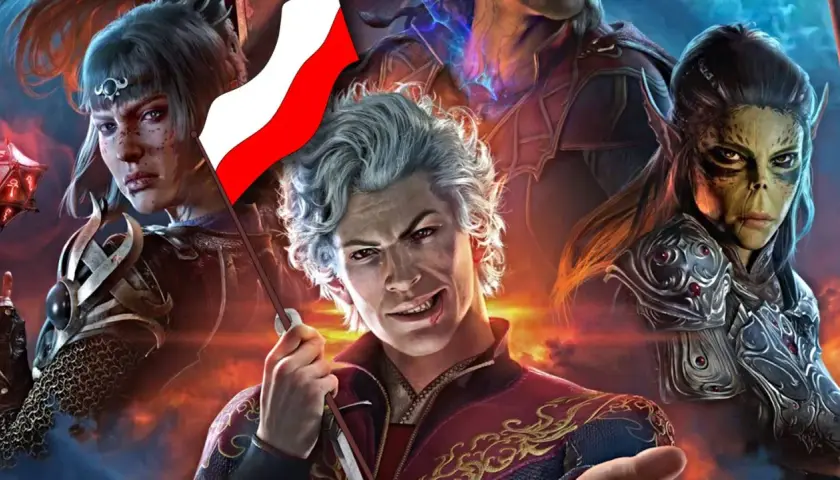 Postacie z Baldur's Gate 3 z polską flagą. Czekamy na polski dubbing!