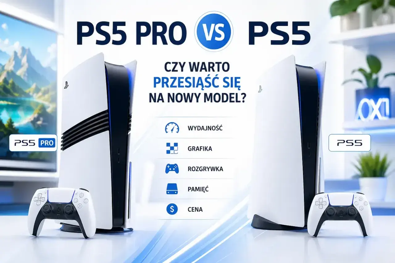 Porównanie PS5 Pro vs PS5: czy warto przesiąść się na nowy model? Sprawdź specyfikację, wydajność, grafikę i cenę.