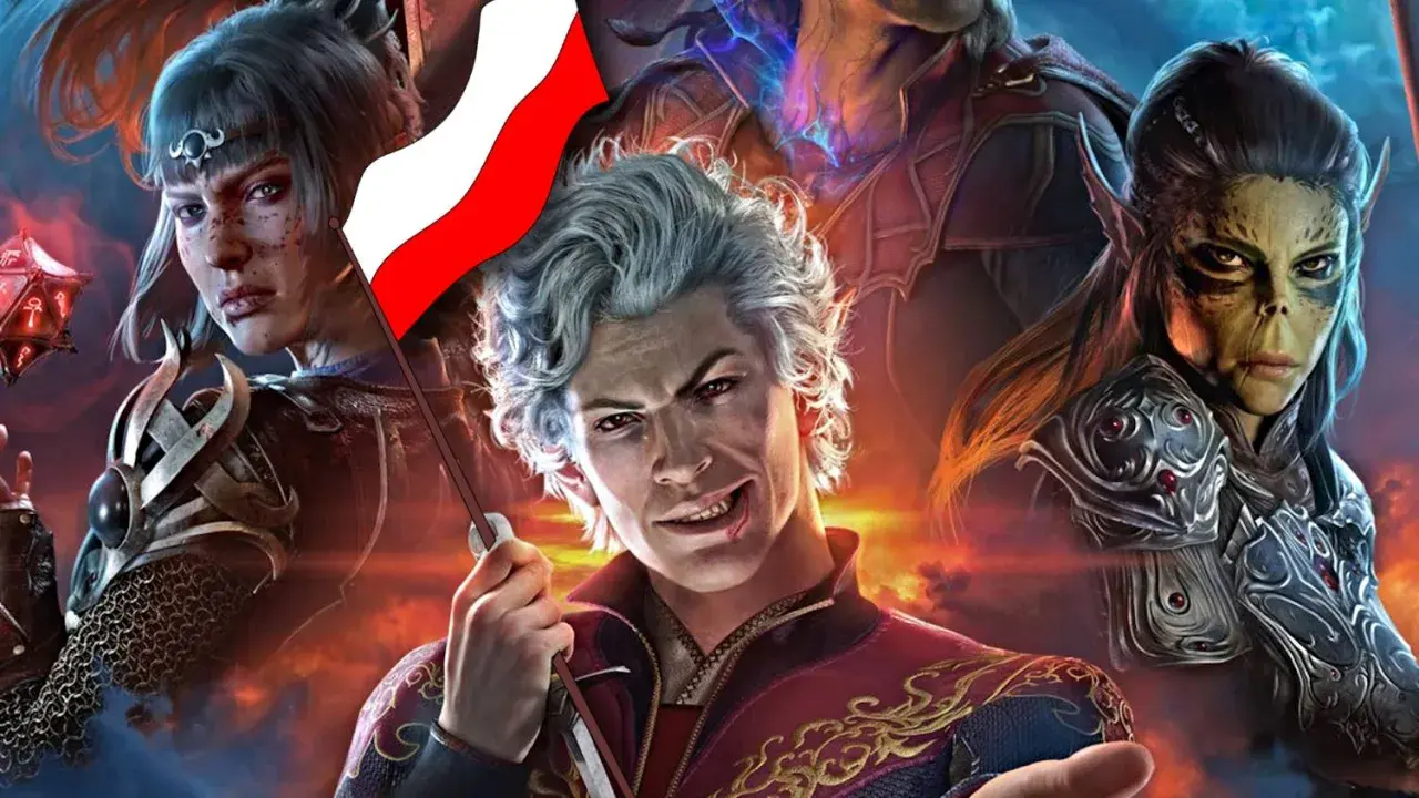 Postacie z Baldur's Gate 3 z polską flagą. Czekamy na polski dubbing!