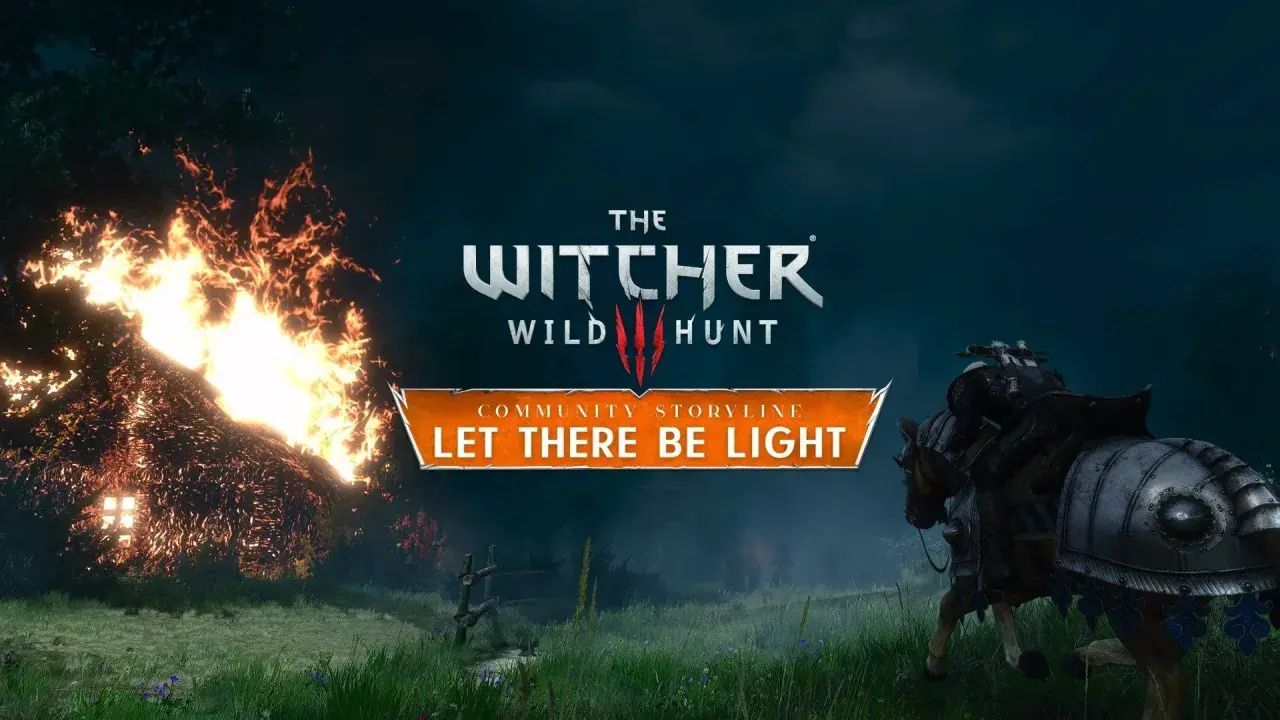 Wiedźmin 3 DLC: płonąca chata i rycerz na koniu. Społeczność tworzy własną historię "Niech stanie się światłość".
