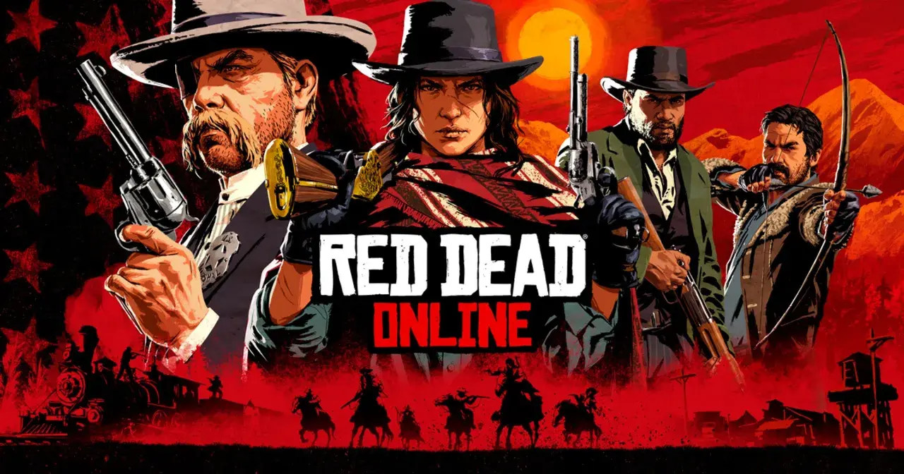 Postacie z Red Dead Redemption 2 Online, w tym szeryf, łucznik i rewolwerowiec, gotowi na przygodę w nowym DLC.