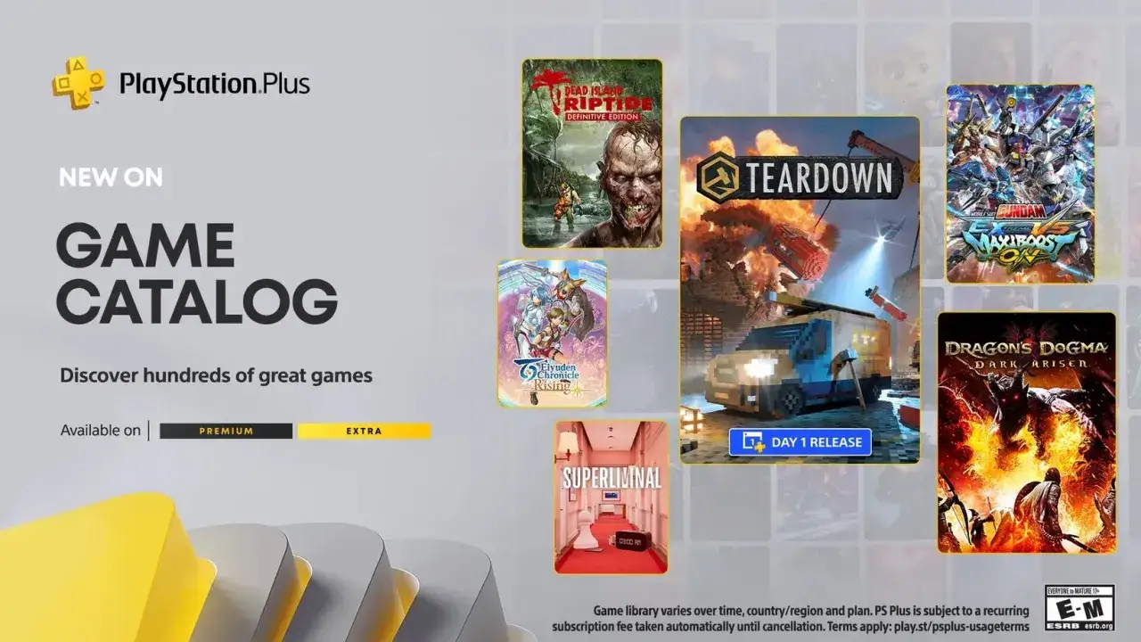 PlayStation Plus Game Catalog: Dead Island Riptide, Teardown, Gundam Extreme Vs. Maxi Boost On, Eiyuden Chronicle: Rising, Dragon's Dogma: Dark Arisen, Superliminal. Sprawdź playstation plus extra lista gier.