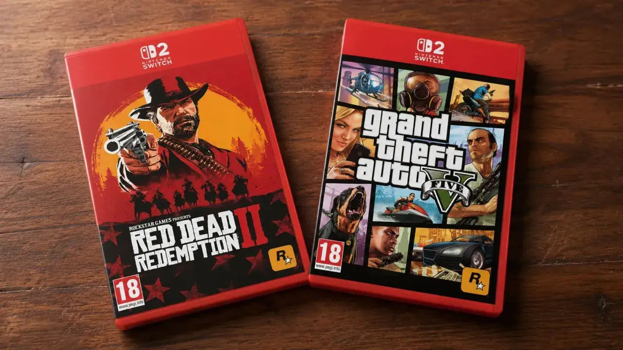 Dwie gry Rockstar Games na Nintendo Switch: Red Dead Redemption 2 i Grand Theft Auto V.
