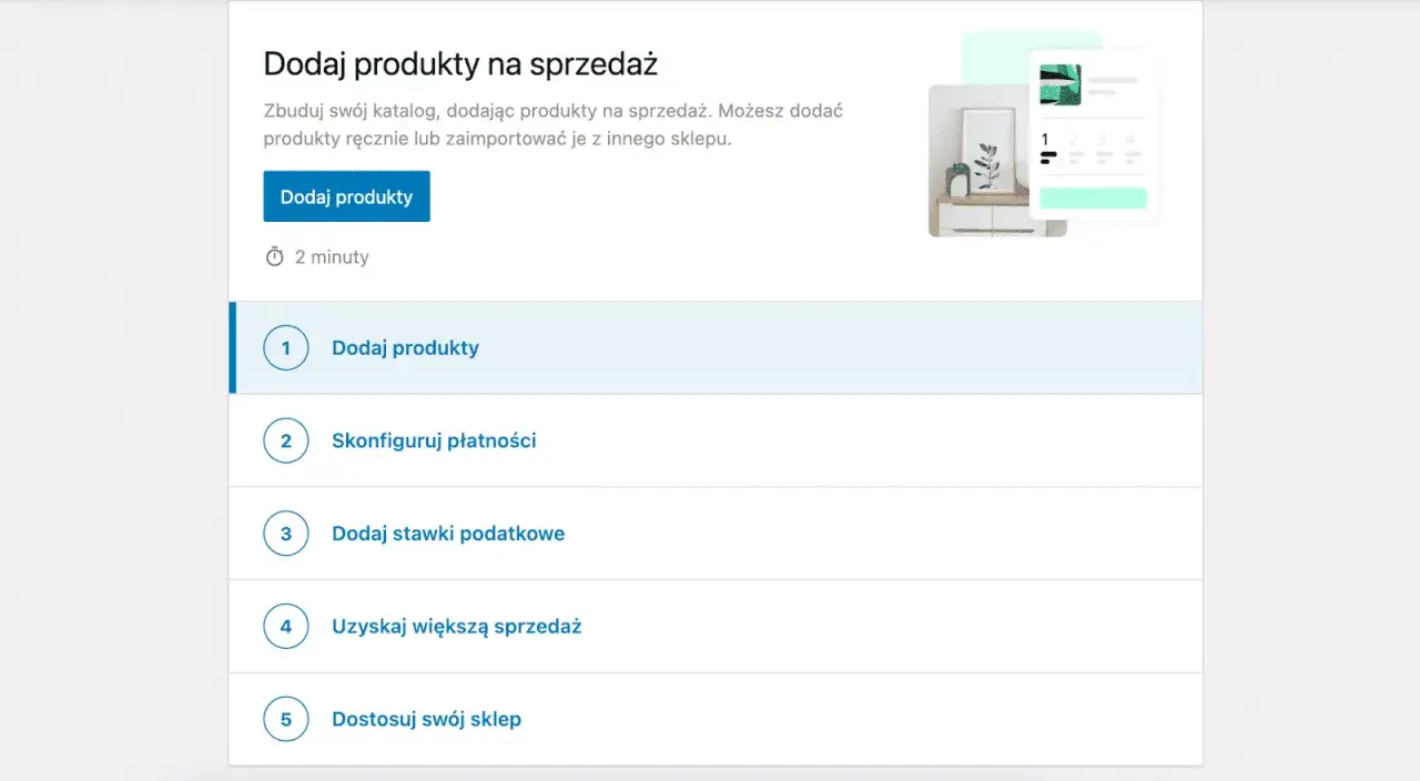Krok 1: Dodaj produkty. Zbuduj katalog, dodając produkty ręcznie lub importując je, by zacząć tworzyć sklep internetowy na WordPress.