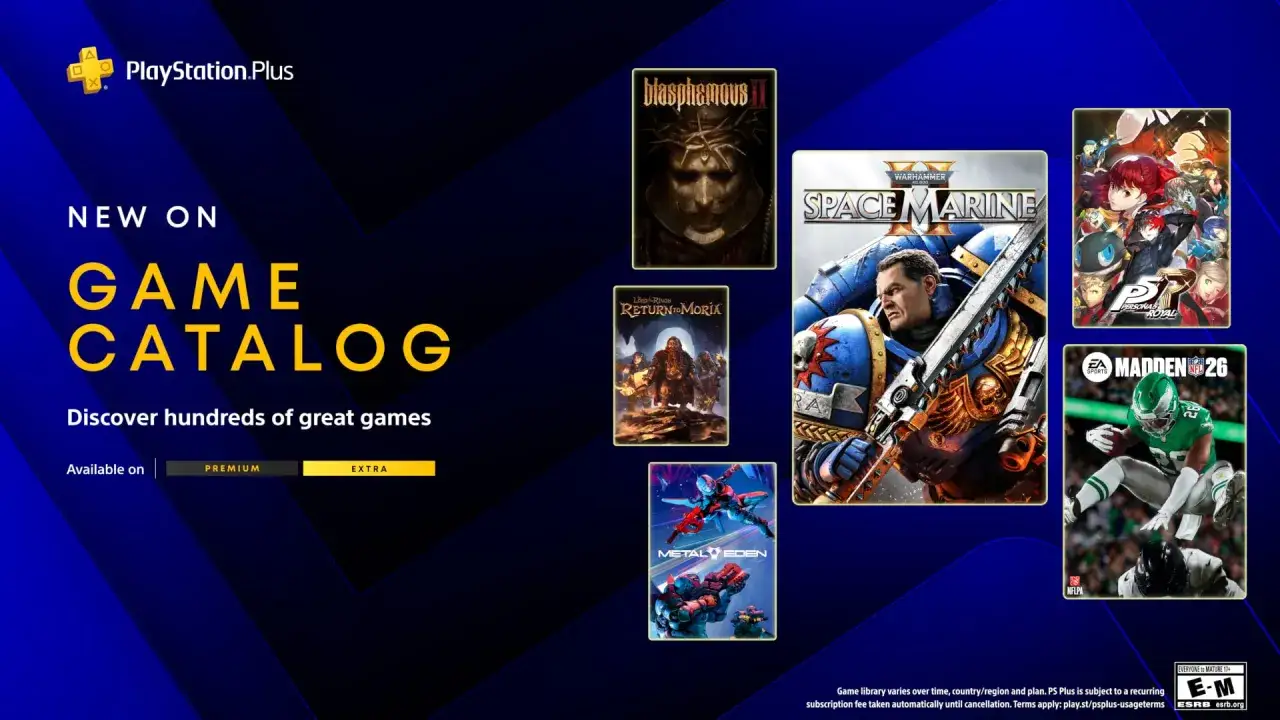 Nowe gry w katalogu PlayStation Plus Extra: Warhammer, Persona 5 Royal, Madden 26 i inne.